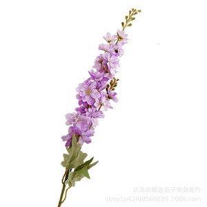 ดอกเดลฟีเนียมประดิษฐ์จากผ้าไหมสีฟ้า สีส้ม สีขาว ยี่ห้อ Timo Floral Art แบบ 2 ชั้น สำหรับตกแต่งงานแต่งงาน - Product Image 5