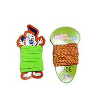 Corde à sauter chinoise en caoutchouc torsadé de 3 m en polyester et latex coloré durable pour enfants 2024