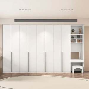 Chambre à coucher de style minimaliste moderne Armoire blanche en bois massif haut de gamme pour toute la maison - Product Image 3