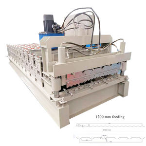 フィリピンマレーシアルーフショップロール成形機ダブルレイヤーIbr段ボール屋根パネル製造機 - Product Image 1