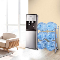Porte-bouteilles d'eau à trois niveaux, support de rangement, avec distributeur, de ml, 5 gallons