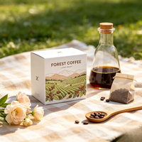 Scatola per Caffè Personalizzata Riciclabile, Scatola Pieghevole in Cartone per Chicchi di Caffè Tostato, Caffè Istantaneo, Confezione Regalo