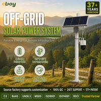 Système d'énergie solaire tout-en-un avec batterie LiFePO4 12V DC pour caméra de sécurité CCTV extérieure IP66, surveillance à distance