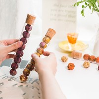 Boules de thé fleuri en gros |   Thé fleuri artisanal avec emballage en tube à essai, 4 boules de thé par tube