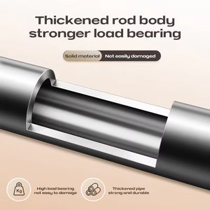 Accessoires de salle de bain réglables en métal <span class=keywords><strong>Tringle</strong></span> à rideau de douche télescopique Cintre <span class=keywords><strong>sans</strong></span> perçage - Product Image 6