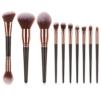 OEM&ODM Créez Votre Propre Brosse à Cheveux Double Embout, Échantillons Gratuits de Maquillage, Fond de Teint Noir, Ensemble de Pinceaux de Maquillage à Marque Privée pour le Maquillage