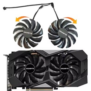 NOUVEAU 88MM 4PIN T129215SU PLD09210S12HH <span class=keywords><strong>RTX</strong></span> 2060 GPU Fan Pour Gigabyte <span class=keywords><strong>RTX</strong></span> 2060 GTX 1660 1070 1060 <span class=keywords><strong>1050</strong></span> Carte graphique ventilateur de refroidissement - Product Image 1