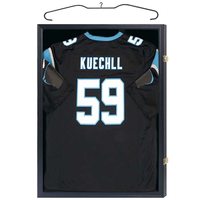 Jersey Cadre Vitrine En Bois Shadow Box pour Baseball Basketball Football Hockey Sports Chemises 98% Protection UV Plexiglas
