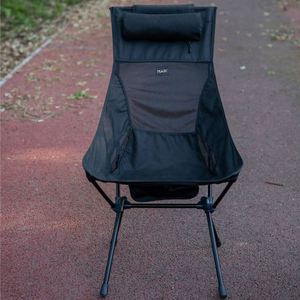Chaise de plage pliable légère avec dossier haut inclinable en aluminium pour le camping et les parcs, avec sac de transport - Product Image 2