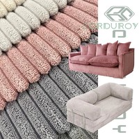 Tissu d'ameublement en velours côtelé épais, doux et moelleux, pour canapé, chaise, coussin et mobilier – Vente en gros
