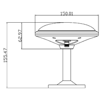 Antena RTK de Alta Precisión GPS/GNSS GLONASS CT Q150-4G/5G, Conector SMA, Banda Completa 4G/5G LTE L1/L2/L5, Error de Centro de Fase de 2 mm
