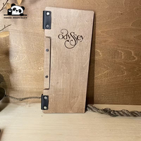 Carpeta de Menú de Hotel de Lujo con Cubierta Impresa Personalizada, Carpeta de Menú de Madera de Alta Calidad y Duradera