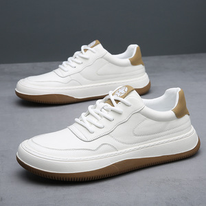 Nouvelles Chaussures Homme Printemps 2026 - Baskets Blanches Polyvalentes - Chaussures Décontractées en Cuir Respirantes pour Homme - Chaussures de Skate Décontractées Imperméables - Product Image 3