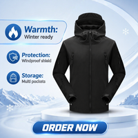 Veste coupe-vent en softshell imitation peau de requin, doublée de polaire, coupe-vent, chaude, tactique, à capuche, camouflage, unisexe, uniforme d'extérieur, en stock