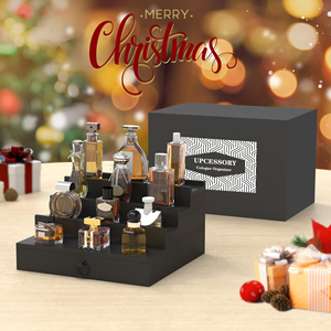 Estante Elevado <span class=keywords><strong>de</strong></span> 4 Niveles para Exhibición <span class=keywords><strong>de</strong></span> Perfumes con Cajón <span class=keywords><strong>de</strong></span> Almacenamiento, Organizador <span class=keywords><strong>de</strong></span> Perfumes y Exhibidores, Excelente Regalo para Hombre - Product Image 4