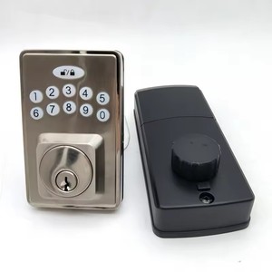 Serrure de <span class=keywords><strong>porte</strong></span> à clavier numérique, serrure intelligente à double déverrouillage par mot de passe et <span class=keywords><strong>clé</strong></span> d'urgence, serrure sans <span class=keywords><strong>clé</strong></span> pour portes intérieures en bois - Product Image 1