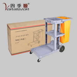 다기능 호텔 청소 트롤리 객실 정리 서비스 카트 트롤리 - Product Image 4