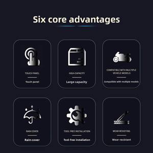 Bolsa Impermeable Desmontable para Manillar de <span class=keywords><strong>Bicicleta</strong></span>, Tela <span class=keywords><strong>Oxford</strong></span>, Ventana Táctil, Orificio para Cable, para Motocicleta y <span class=keywords><strong>Bicicleta</strong></span> - Product Image 5