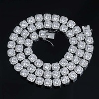 Collier en laiton style hip-hop avec chaîne en bambou et zircon, fermoir tendance, accessoire de mode unisexe, vente en gros