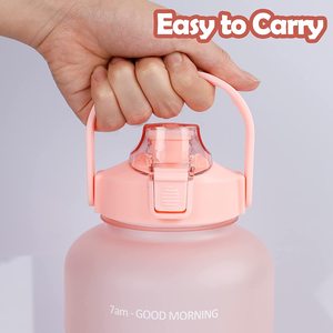 Wholesale 128 oz Eco-Friendly Dishwasher Safe Drinkware <b>Water</b> Bottle Removable Straw Time Marker Customized Color for Fitness - Product Image 2