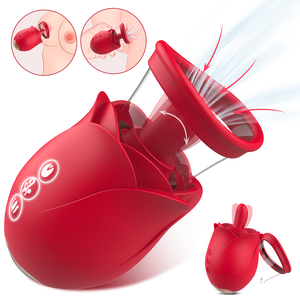 Di lusso rosa G-Spot vibratore di aspirazione da donna USB ricaricabile IPX7 impermeabile a 3 velocità doppia divertente linguetta realistica leccata delicata - Product Image 6