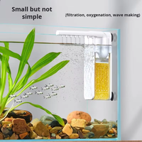 Filtre à eau submersible et pompe à oxygène pour petit aquarium 3-en-1 silencieux interne