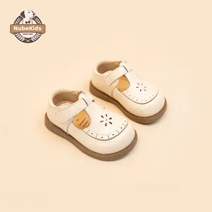 Naturel Confortable Nouveau Style Personnalisé Semelle Souple Princesse Bébé Chaussures De Marche T Bar Chaussures Habillées pour Enfants