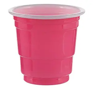 Gafas de plástico para fiestas, vasos de plástico para Beer Pong, color rojo, rosa y azul