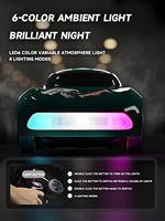 Coche de Carreras a Control Remoto EPT Escala 1:64, Eléctrico, con Luces LED de Colores, Mini Auto de Escritorio 4WD