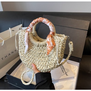 Handmade Ladies Thân Thiện Với Môi Chất Lượng Cao Dệt Bãi Biển Thời Trang Túi Xách Sang Trọng Cổ Điển Phong Cách Mở Đóng Cửa Hai Xử Lý Hot - Product Image 4