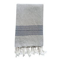 Serviette de plage Peshtemal en coton - Authentique serviette turque Hammam Fouta à séchage rapide pour toutes les saisons