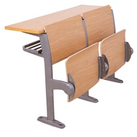 Mobilier scolaire Auditorium en bois Chaise de salle de conférence avec table d'écriture Chaise d'auditorium avec dossier