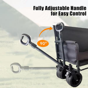 Carrello di nuovo stile Camp pieghevole grande capacità all'aperto carrello a mano da giardino campeggio traino carretto - Product Image 2