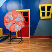 Roue de la Fortune pour Fêtes : Roue à Prix LED Personnalisable avec Texte et Logo, Accessoire Marketing Interactif
