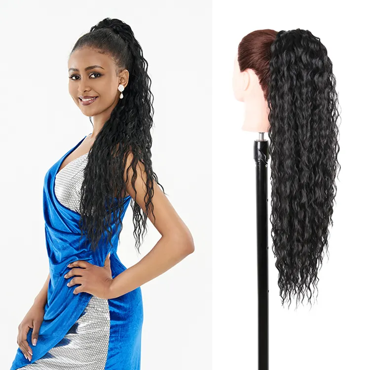 जूलियाना सिंथेटिक क्लैव पोनीटेल एक्सटेंशन सिंथेटिक ब्रश बालों पोनीटेल अफ्रीका अमेरिकी