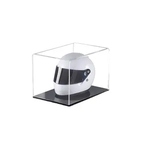 Vitrine de capacete em acrílico transparente personalizada para capacete F1 Modelo de 1/2 escala