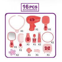 Ensemble de jouets de coiffeuse pour enfants 4 en 1, valise cosmétique, table de maquillage, jeu de simulation pour filles, table de maquillage, jouets de coiffeuse
