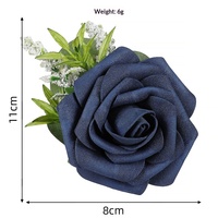 Boutonnière de mariage vintage, fleur artificielle en rose, style rustique pour le marié, costumes formels, décoration de robe de banquet
