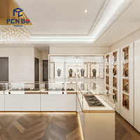 Vitrine de présentation de bijoux de luxe sur mesure avec éclairage LED, vitrine en verre pour bijouterie, comptoir de magasin de bijoux, mobilier de vente au détail