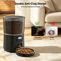 Distributeur automatique intelligent de nourriture pour animaux de compagnie 4L, contrôle par application Tuya, en acier, pour chats et chiens, réglable, durable, alimentation par batterie rechargeable