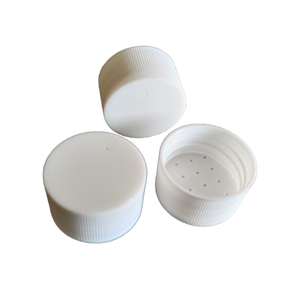Capuchon à vis en plastique PP nervuré ventilé de 28 mm, anti-fuite, pour bouteilles, usage cosmétique - Product Image 1