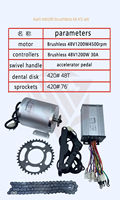 Kit de conversion de vélo de karting 36V 48V 1000W avec moteur CC sans balais, contrôleur MY1020D et chaîne dentaire – Kit électrique DIY