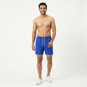 Custom <b>Mens</b> Swim Shorts <b>Trunks</b> Waterproof Quick Dry Beach Shorts Swimwear Solid Print Your Logo 100% Polyester DDP shipping - Product Image 1