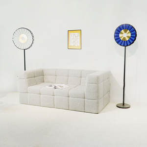 Divano letto pieghevole convertibile con cuscino moderno tessuto di lino divano <span class=keywords><strong>Futon</strong></span> materasso pieghevole per soggiorno - Product Image 2