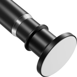 Небольшой душевой занавес 18-32 В черный короткий душевой стержень нескользящий Регулируемый пружинный Натяжной стержень-без сверления из нержавеющей стали - Product Image 1
