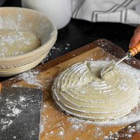 Panier d'épreuvage ovale 11 pouces Banneton Double grand grattoir à pâte en plastique sac de guichet à pain 10In Kits de démarrage au levain oblong