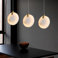Lustre en marbre Lampe de chevet en cuivre Lustre de porche de bar design