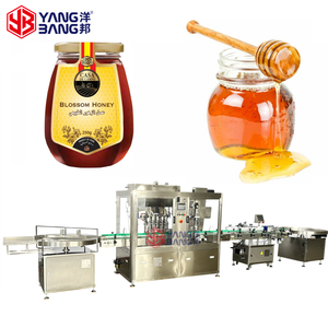 Tự động 4 đầu Mứt Mật Ong Jar làm đầy và đóng nắp máy nước sốt cà chua trái cây mứt điền dòng - Product Image 1