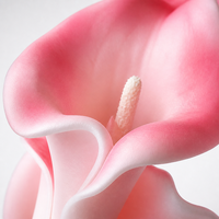 Luxuriöse PU Mini Calla-Lilien Realistische Brautstrauß Künstliche Blumen für Hochzeit Party Heim Vase Tisch Wohnzimmer Dekoration