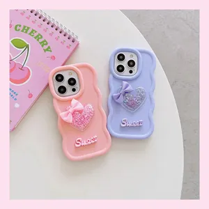 Coque de téléphone en TPU souple avec paillettes, motif cœur, accessoires antichoc pour <span class=keywords><strong>Samsung</strong></span> Galaxy S24 S25 Ultra, design mignon M34 M54 - Product Image 5